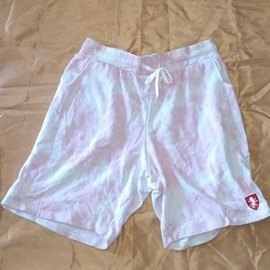 PINK and white bleach wash Harry Potter shorts size L